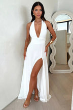 Adrienne | Dreamy Elegant Wedding Guest Maxi Dress for Women with Slit