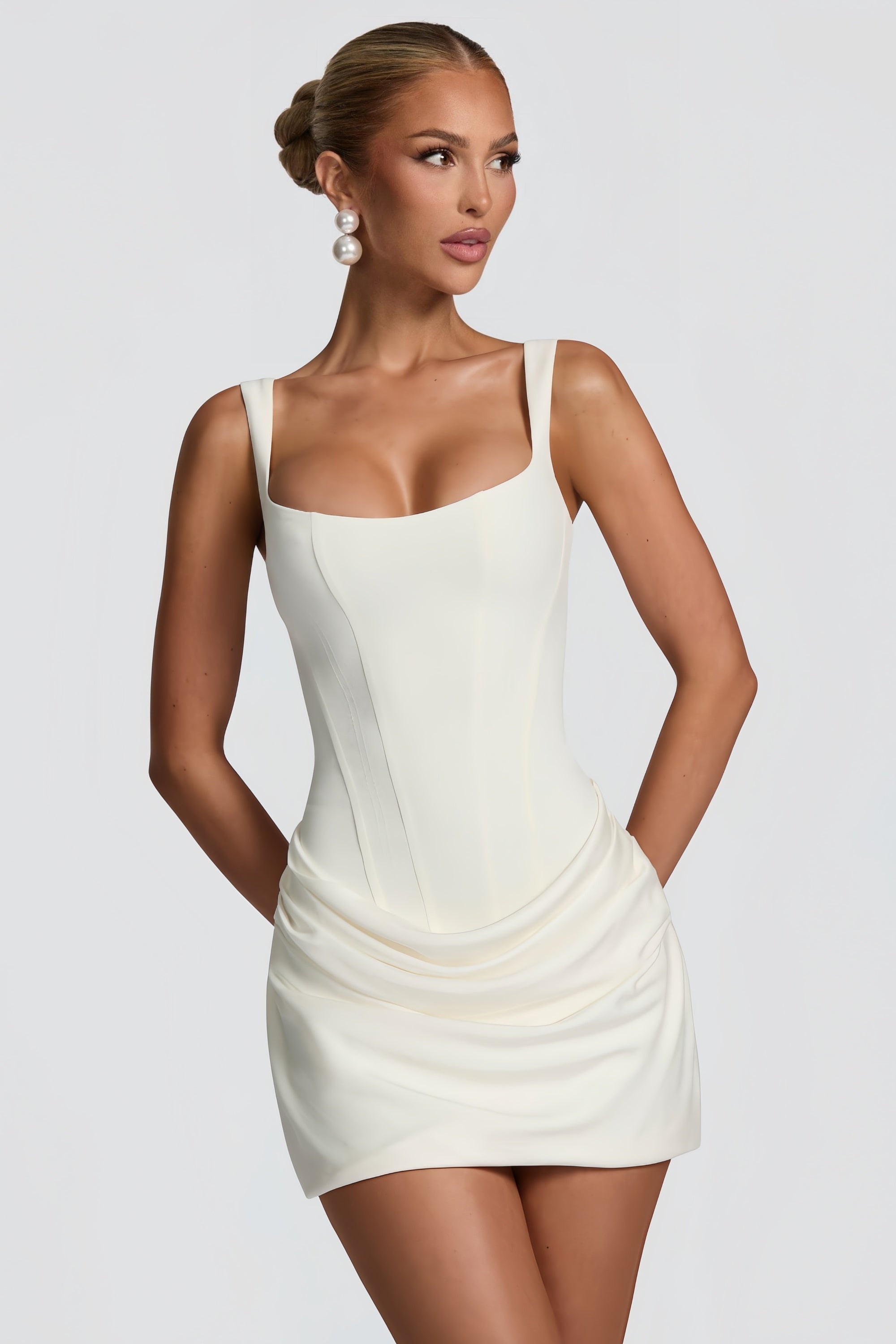 Agatha | Stylish Ruched Cocktail Mini Dress for Women