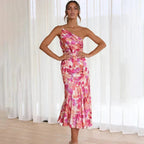 Alora | Elegant Floral Cocktail Mini Dress for Women
