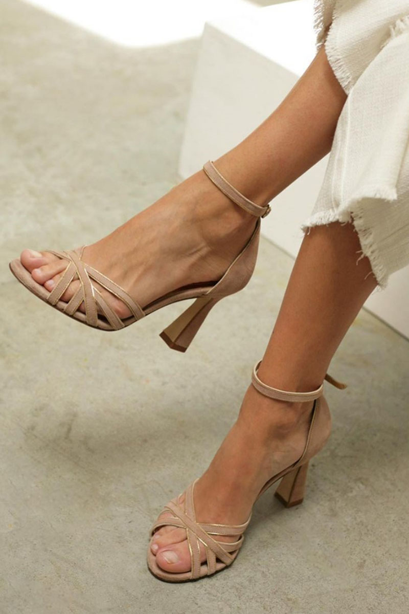 Harrow Elviera patchwork peep toe heels for women, stylish open-toe shoes with vibrant patchwork design and elegant heel.