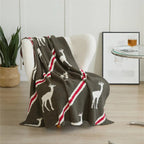 Elysian Deer Stagline Throw Blanket 47x59 Soft Microfiber Blend Breathable Durable