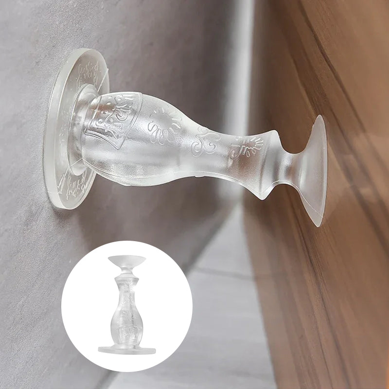 Transparent Silicone Door Stopper Wall-Mounted Anti-Collision Self-Adhesive Door Stop