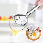 Stainless Steel Dough Whisk Ergonomic Handle Compact Lightweight Kitchen Tool