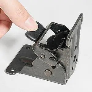 Foldable Heavy-Duty Steel Corner Brackets with Locking Mechanism Supports Up to 225 kg Set of 2