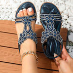 Harrow Farrah women's boho cushioned support orthopedic sandals with woven straps and comfortable footbed.