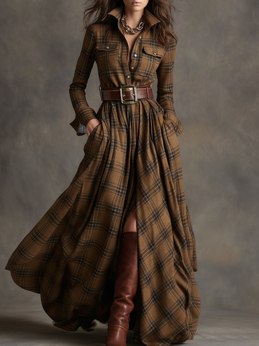 Harrow Felicity shirt dress for women, classic button-up summer dress in lightweight fabric, with collar and long sleeves.
