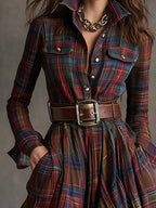 Harrow Felicity shirt dress for women, classic button-up summer dress in lightweight fabric, shown on a hanger.
