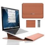 Water-Resistant PU Leather Laptop Case with Stand and Shock Protection for 11-15.6 Inch Laptops