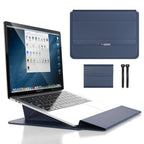 Water-Resistant PU Leather Laptop Case with Stand and Shock Protection for 11-15.6 Inch Laptops