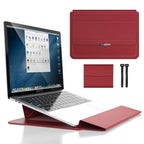 Water-Resistant PU Leather Laptop Case with Stand and Shock Protection for 11-15.6 Inch Laptops