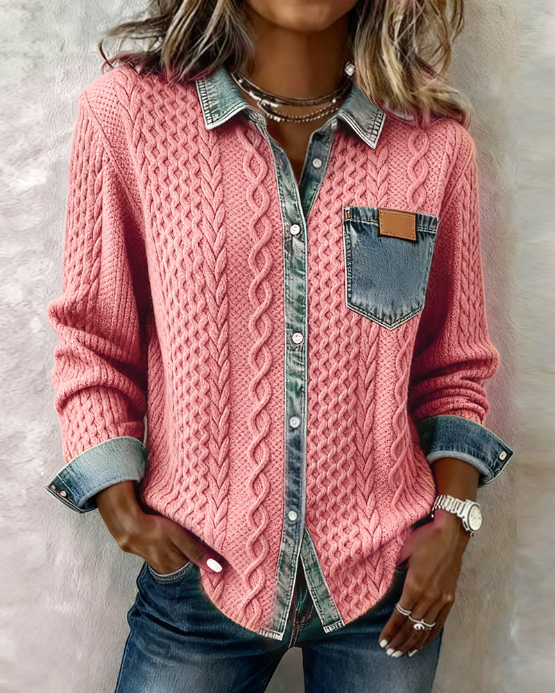 Harrow Flora long-sleeve casual women's shirt in soft fabric with a relaxed fit and floral pattern.