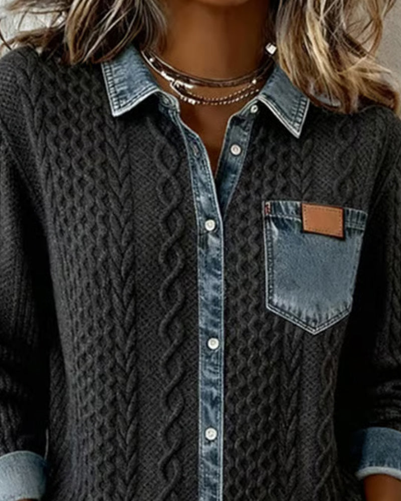 Harrow Flora long-sleeve casual shirt for women with floral pattern, lightweight fabric, and relaxed fit.