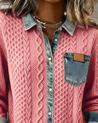 Harrow Flora long-sleeve casual shirt for women, lightweight fabric with floral pattern, button-down front and collar.