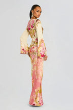 Aithne | Elegant Floral Mini Formal Evening Gown for Women