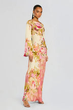 Aithne | Elegant Floral Mini Formal Evening Gown for Women