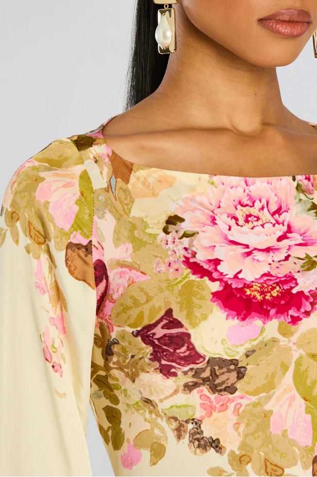 Aithne | Elegant Floral Mini Formal Evening Gown for Women