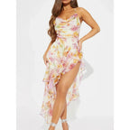 Akemi | Elegant Floral Midi Dress for Women