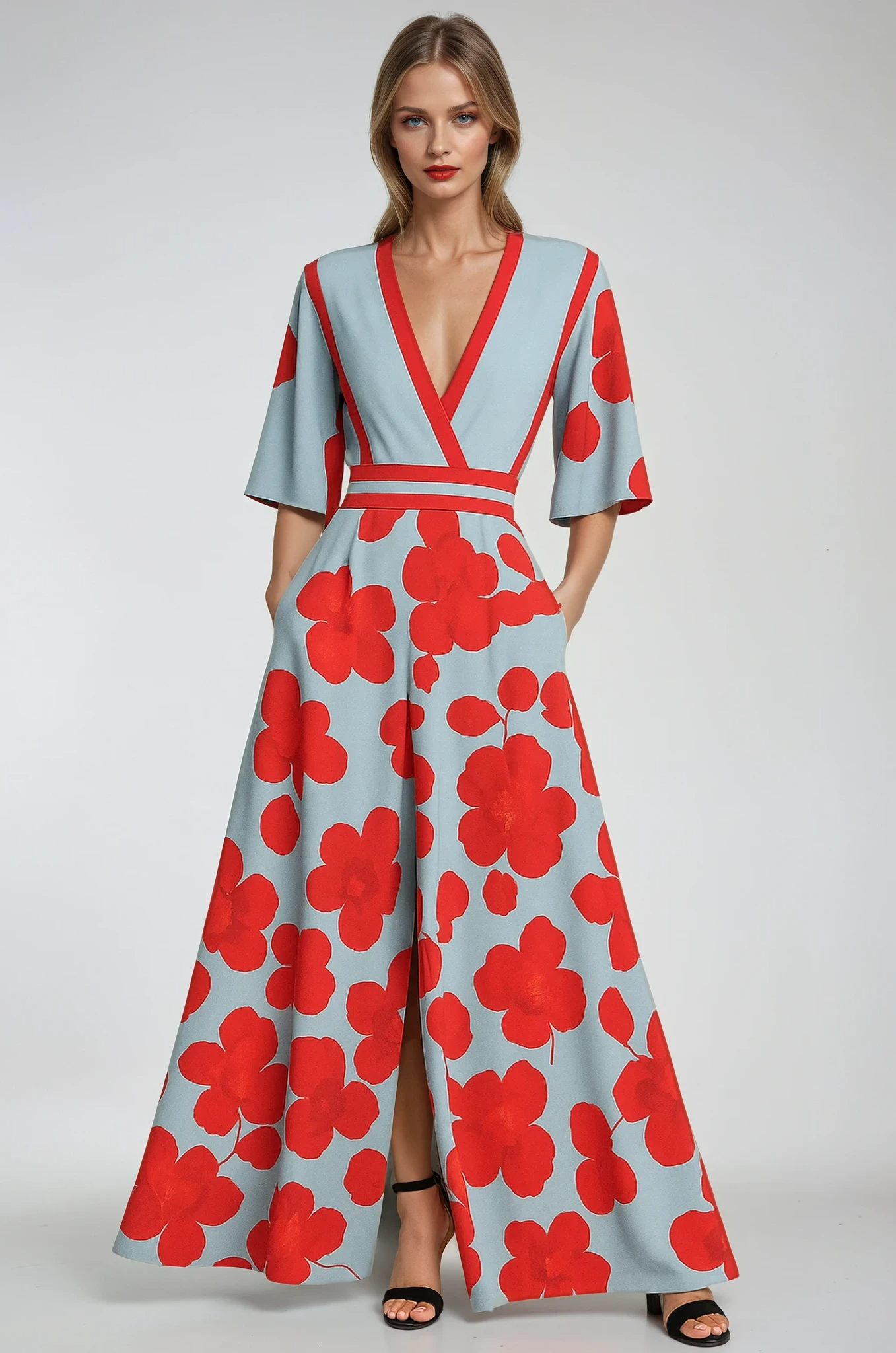 Alaia | Elegant Floral Maxi Formal Evening Gown for Women