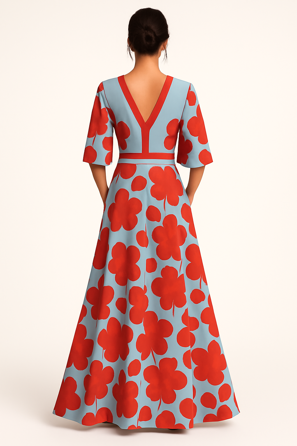 Alaia | Elegant Floral Maxi Formal Evening Gown for Women
