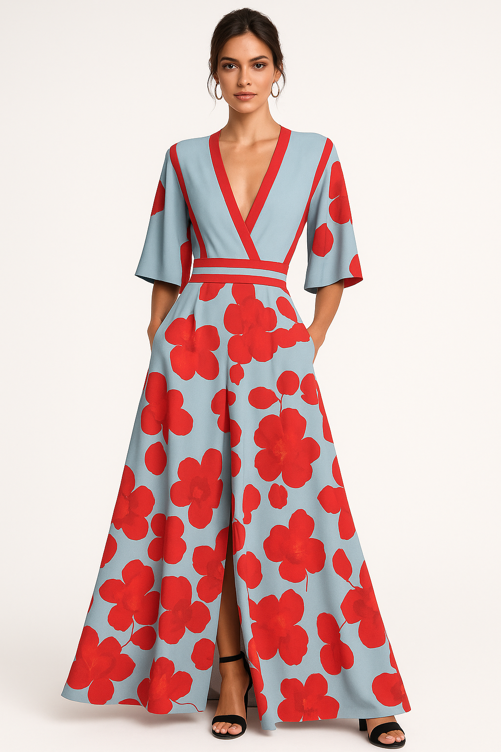 Alaia | Elegant Floral Maxi Formal Evening Gown for Women