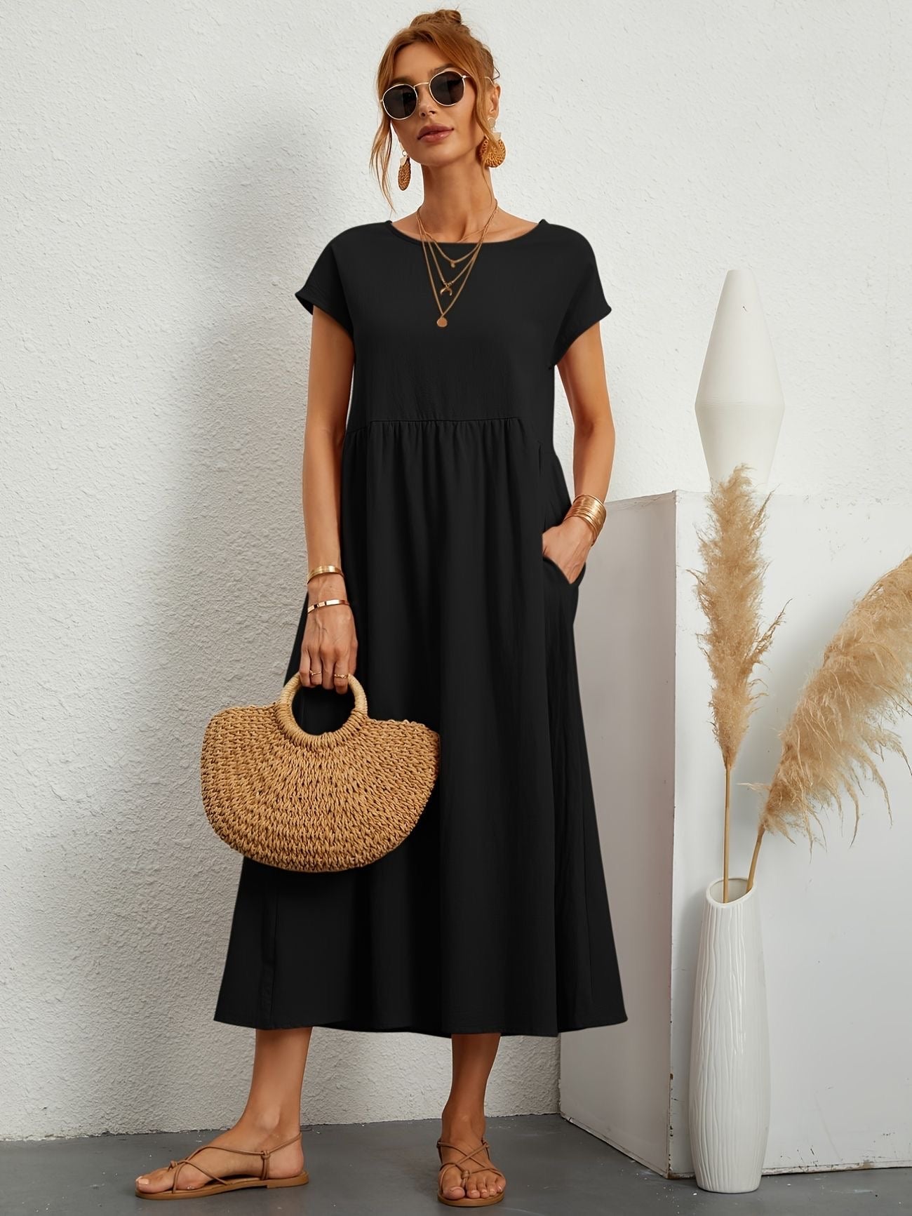 Lightweight Florence casual summer dress for women by Harrow, featuring a relaxed fit and elegant design for warm weather.