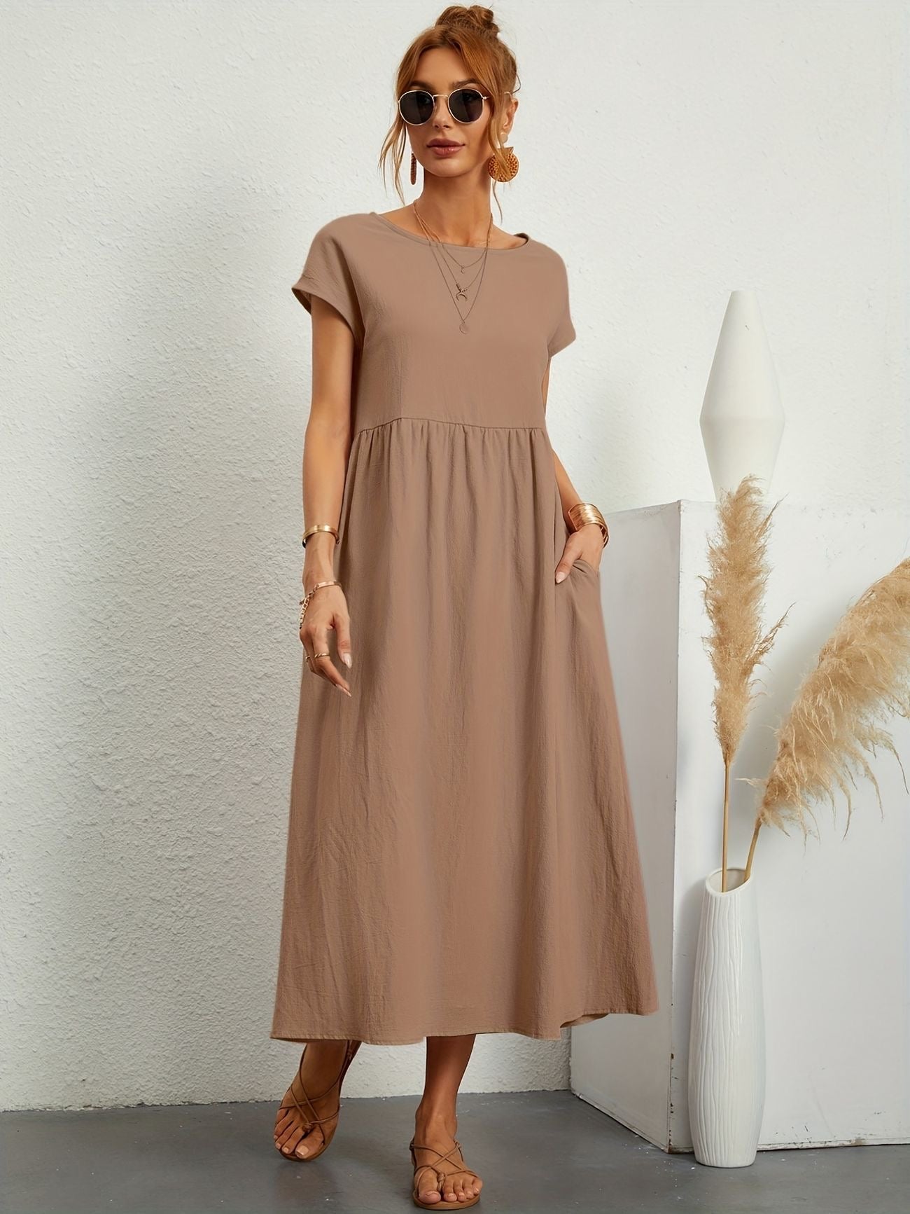Lightweight summer dress for women by Harrow, featuring a casual and elegant floral design in a breezy, comfortable style.