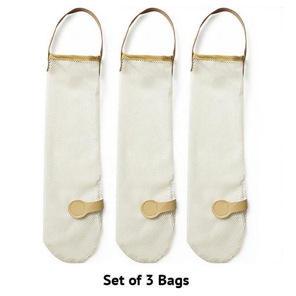 Fruit and Vegetable Storage Mesh Bag Hanging Organizer with Velcro Closure Breathable Reusable 40cm x 11cm