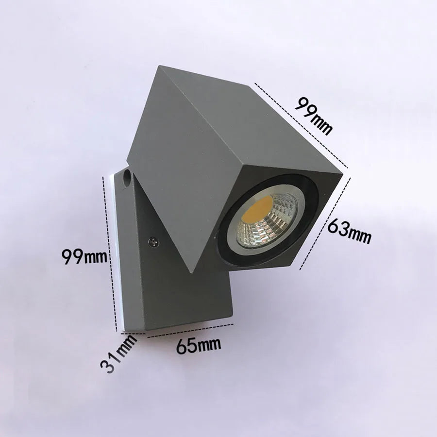 Waterproof LED Outdoor Spotlight 5W Aluminum Warm White Light for Garden Terrace Driveway