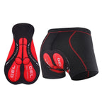 Gel-Padded Cycling Shorts Unisex Breathable Polyester Black Sizes S-2XL Comfortable Saddle Relief
