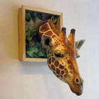 Harrow 3D Giraffe Head Wall Sculpture Emulsion Lifesize Animal Wall Decoration