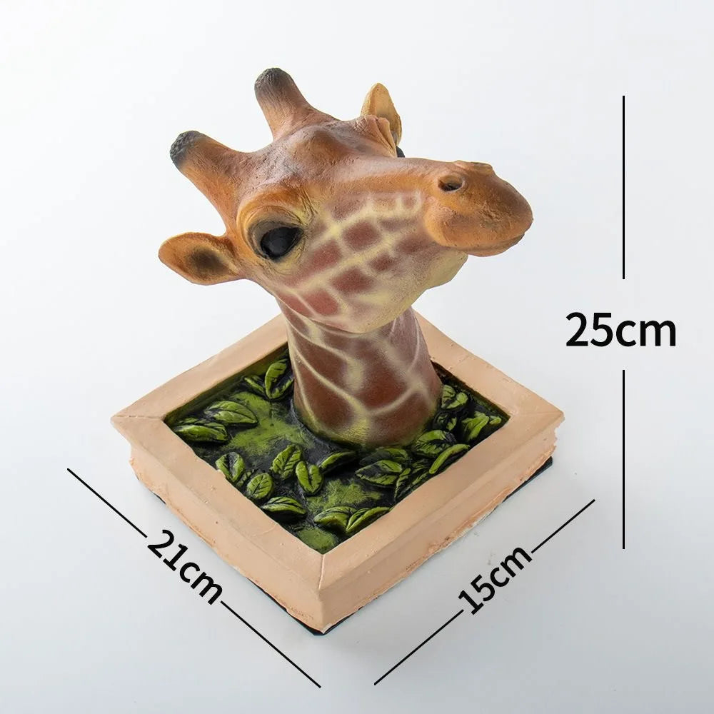 Harrow 3D Giraffe Head Wall Sculpture Emulsion Lifesize Animal Wall Decoration