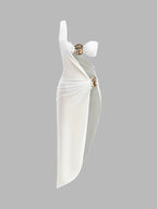 Alcyone | Effortless Elegant Mini Summer Dress for Women Open Back