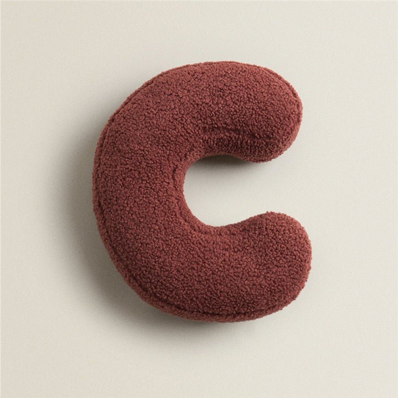 Plush Letter Pillow Soft Polyester Cotton Blend Customizable Kids Bedroom Decor 40 cm