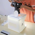 Mini Foldable LED Light Photo Studio Box Portable PVC USB Powered with 6 Colored Backdrops 24x23x22cm