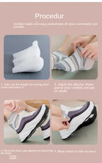 Unisex Invisible Silicone Height Increase Insoles Transparent Shoe Lift Pads 1 Pair