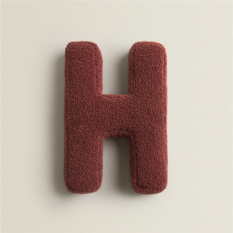 Plush Letter Pillow Soft Polyester Cotton Blend Customizable Kids Bedroom Decor 40 cm