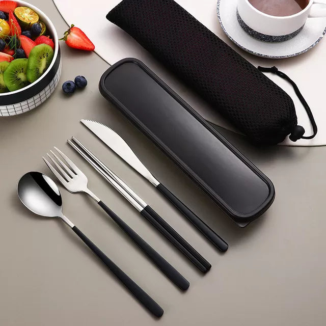 Harrow Stainless Steel Cutlery Set Portable Eco-Friendly Metal Dining Utensils with Certification