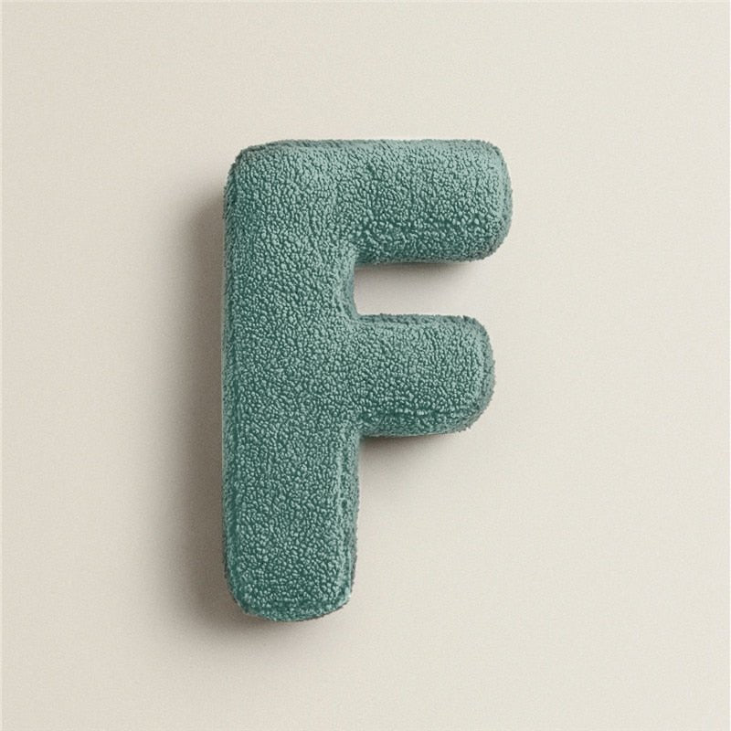 Plush Letter Pillow Soft Polyester Cotton Blend Customizable Kids Bedroom Decor 40 cm