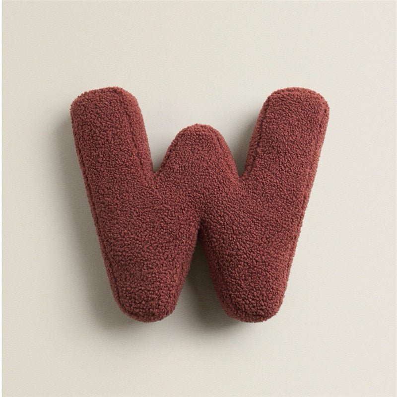 Plush Letter Pillow Soft Polyester Cotton Blend Customizable Kids Bedroom Decor 40 cm