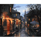Paint By Number City Portrait Kit with Acrylic Paints and Brushes on Cotton Canvas 16x20 to 23.6x29.5 Inch