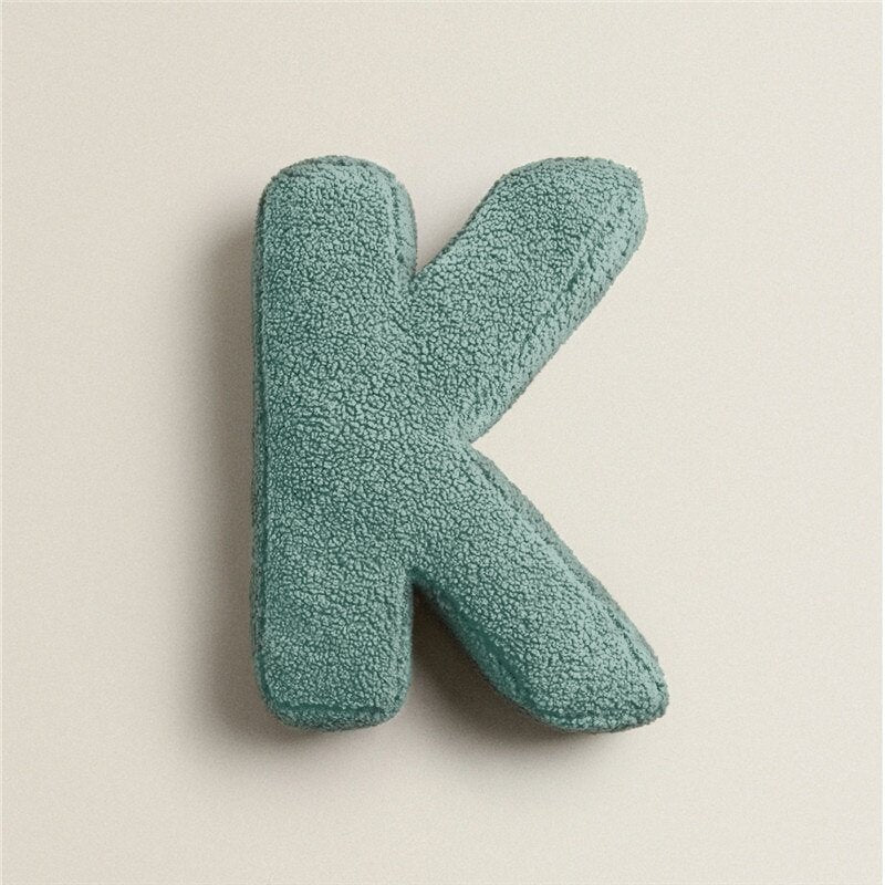 Plush Letter Pillow Soft Polyester Cotton Blend Customizable Kids Bedroom Decor 40 cm