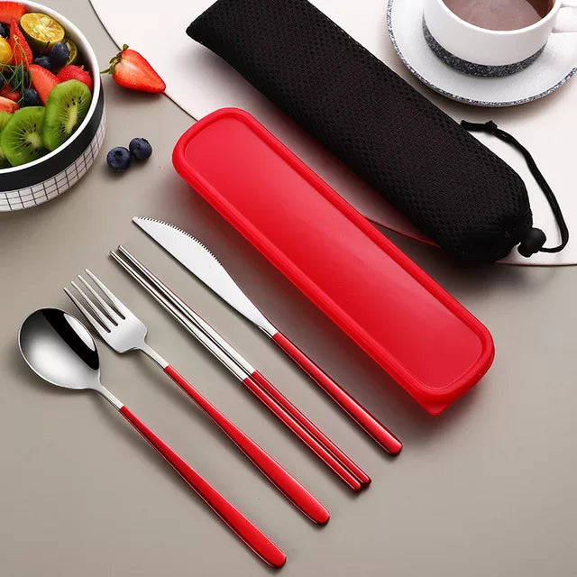 Harrow Stainless Steel Cutlery Set Portable Eco-Friendly Metal Dining Utensils with Certification