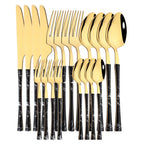 RusticDining Stainless Steel Cutlery Set with Wooden Handles Durable Dishwasher Safe Flatware