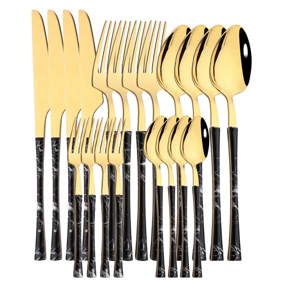 RusticDining Stainless Steel Cutlery Set with Wooden Handles Durable Dishwasher Safe Flatware