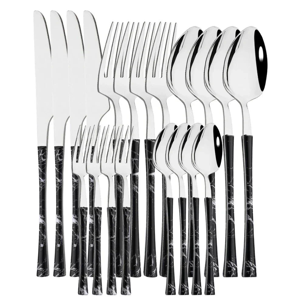 RusticDining Stainless Steel Cutlery Set with Wooden Handles Durable Dishwasher Safe Flatware
