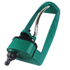 Automatic Swing Water Sprinkler Aluminum Tube 15 Nozzles 8-10m Spray Distance Portable Garden Lawn Sprinkler