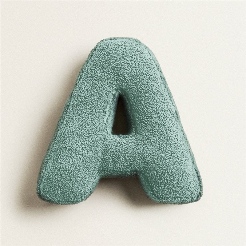 Plush Letter Pillow Soft Polyester Cotton Blend Customizable Kids Bedroom Decor 40 cm