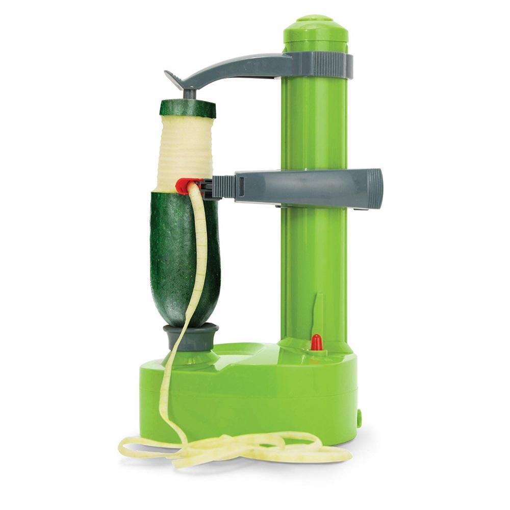 Automatic Electric Fruit and Vegetable Peeler with Adjustable Spikes and Non-Slip Base for Even Peeling