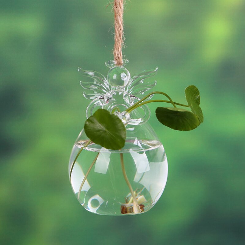 Transparent Glass Angel Vase Small and Large Decorative Borosilicate Clear Flower Vase