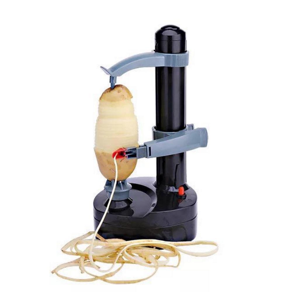 Automatic Electric Fruit and Vegetable Peeler with Adjustable Spikes and Non-Slip Base for Even Peeling